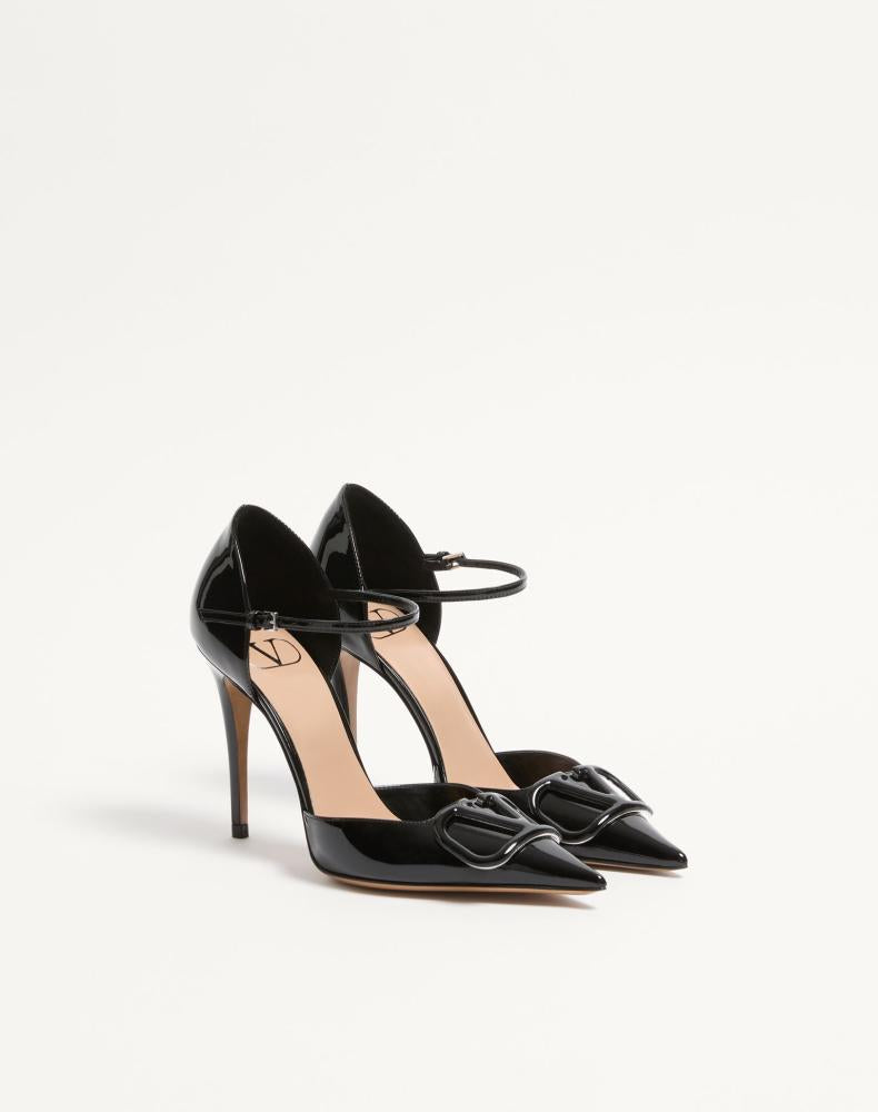 Valentino Valentino VLogo Signature D'Orsay Patent Leather Pumps 100Mm - 2