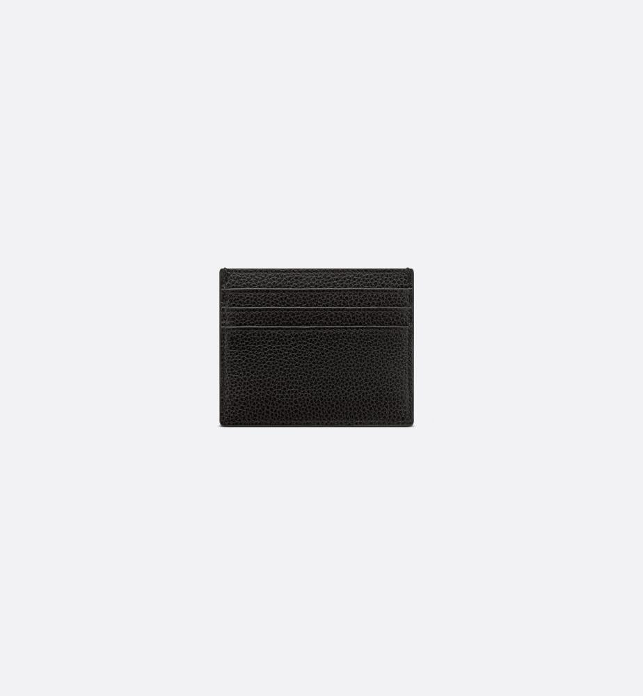 Dior CD Icon Card Holder Black grained calfskin - 2
