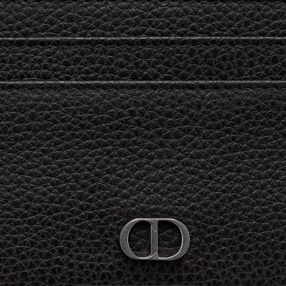 Dior CD Icon Card Holder Black grained calfskin - 3
