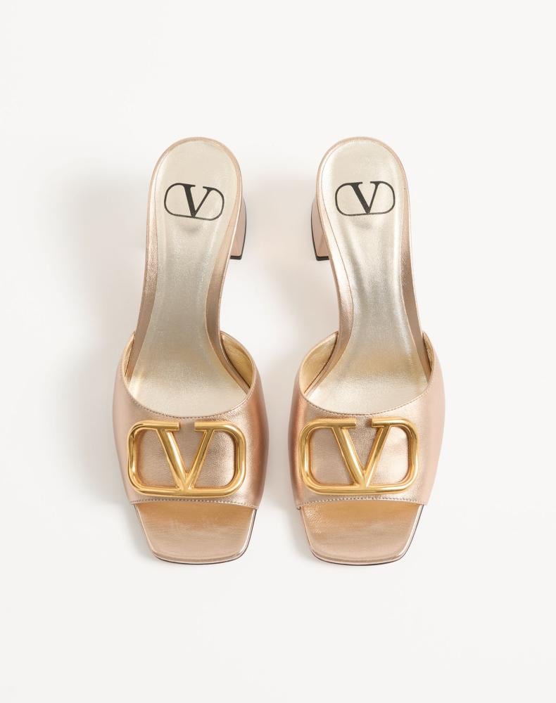 Valentino Valentino VLogo Signature Slide Sandal In Laminated Nappa 60mm - 2
