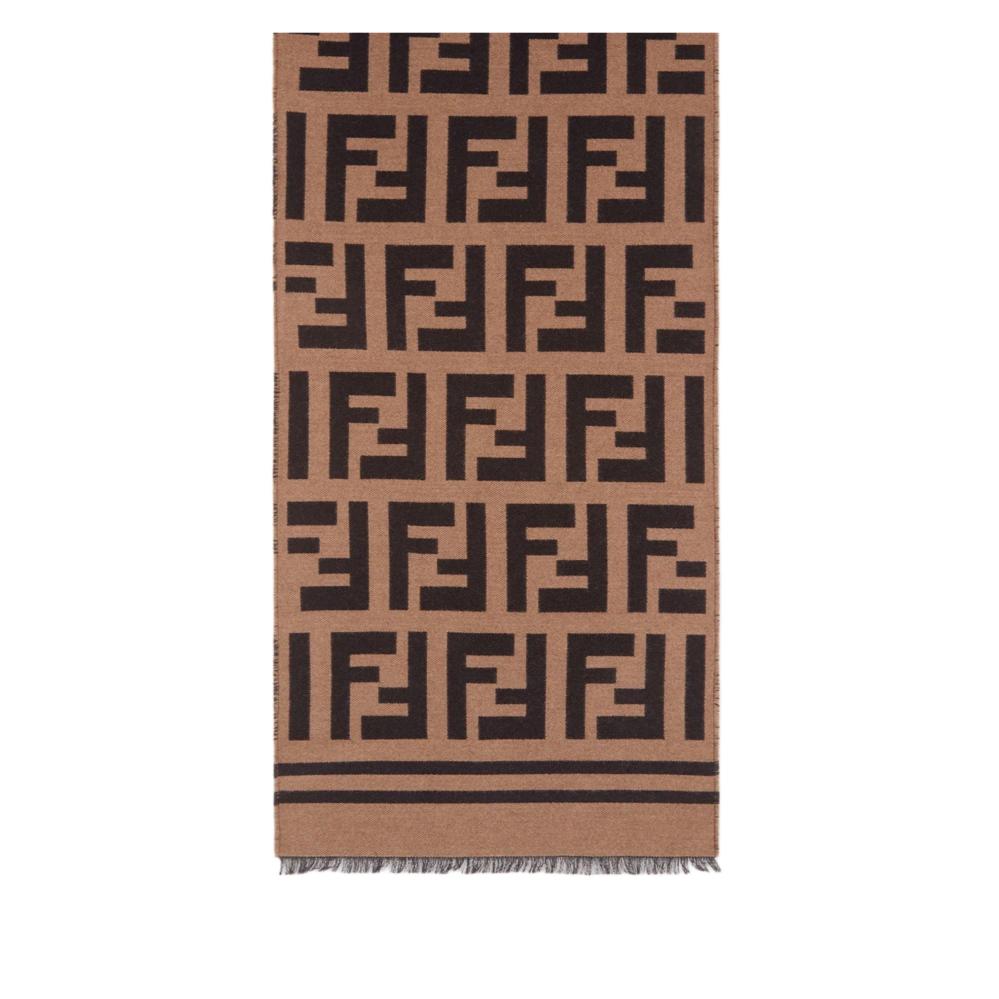 Fendi Fendi Scarf Brown and Black FF Scarf