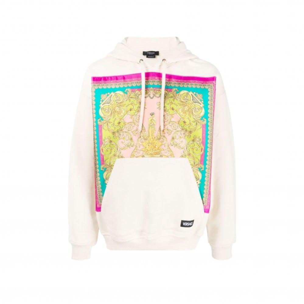 Versace هودي فرزاتشي لون أبيض