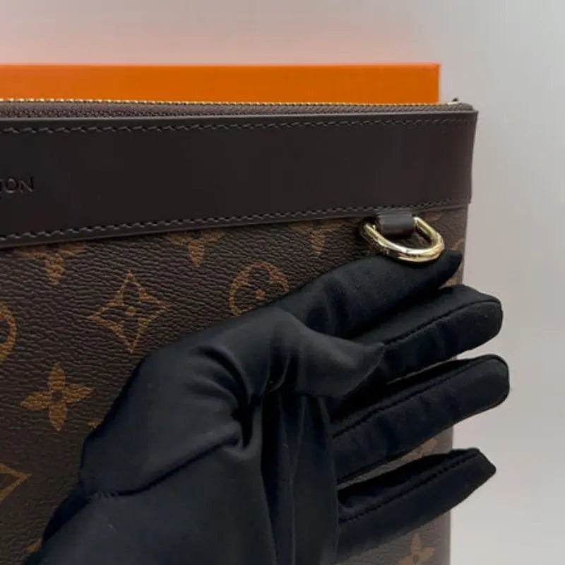 Louis Vuitton Brown Floral Pouch