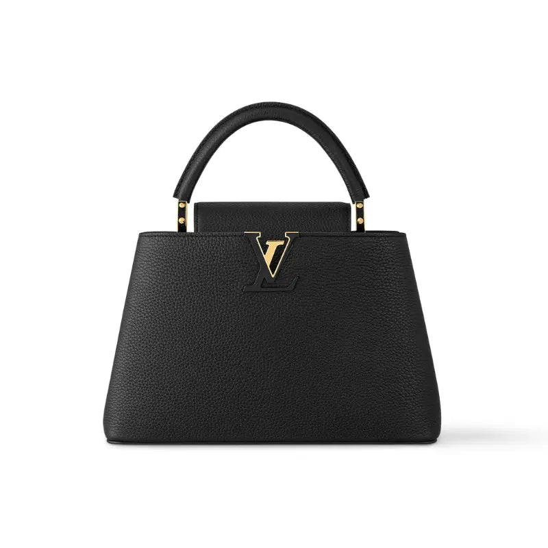 Louis Vuitton Capucines MM Black Leather Bag