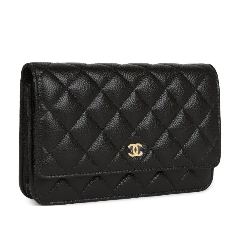 Chanel Wallet on Chain WOC Black Caviar Gold Hardware