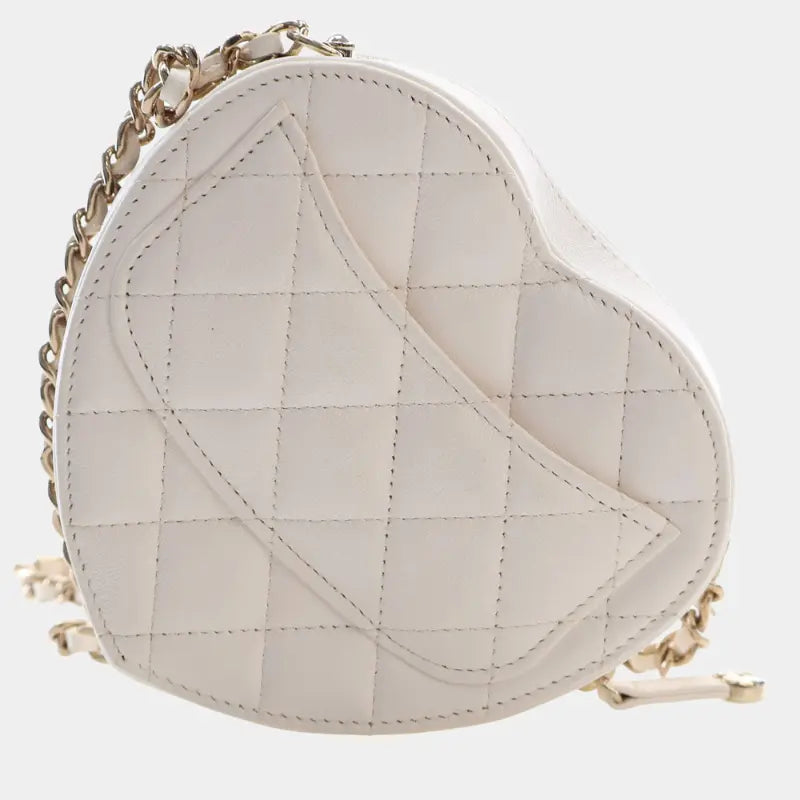 Chanel CC In Love Heart Mini Lambskin Leather Crossbody Bag