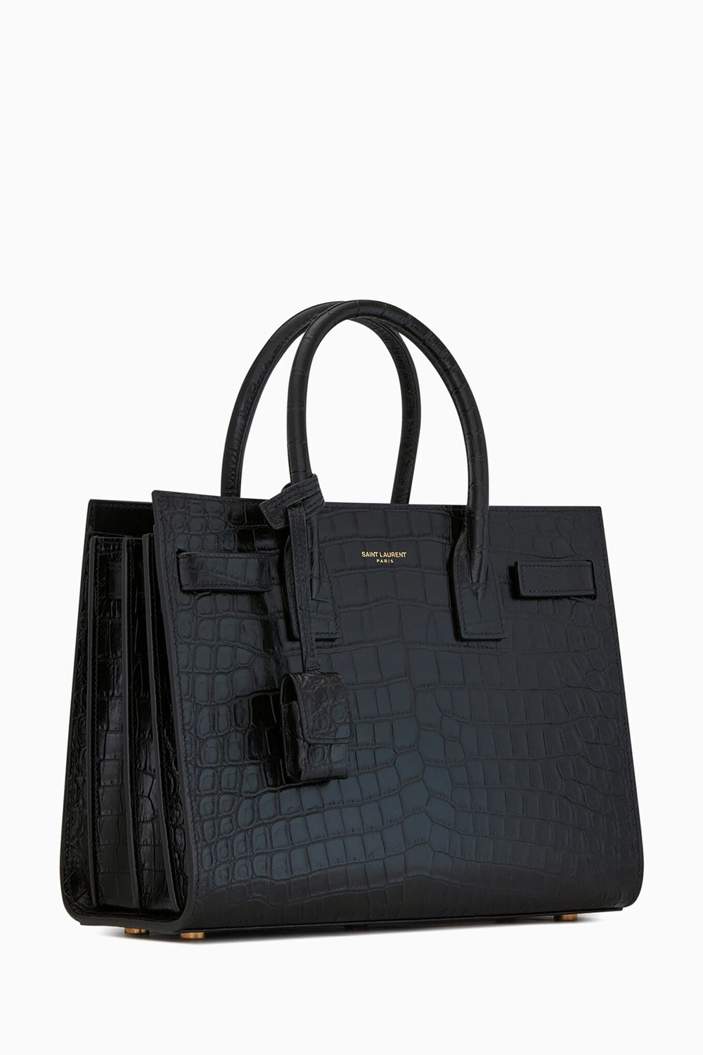 Saint Laurent Croc Embossed Leather