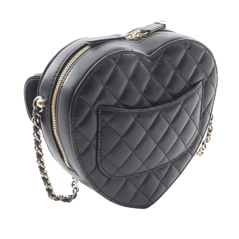Chanel CC In Love Heart Mini Lambskin Leather Crossbody Bag