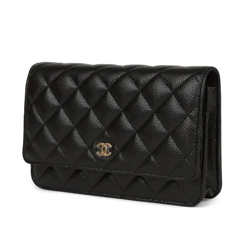 Chanel Wallet on Chain WOC Black Caviar Gold Hardware