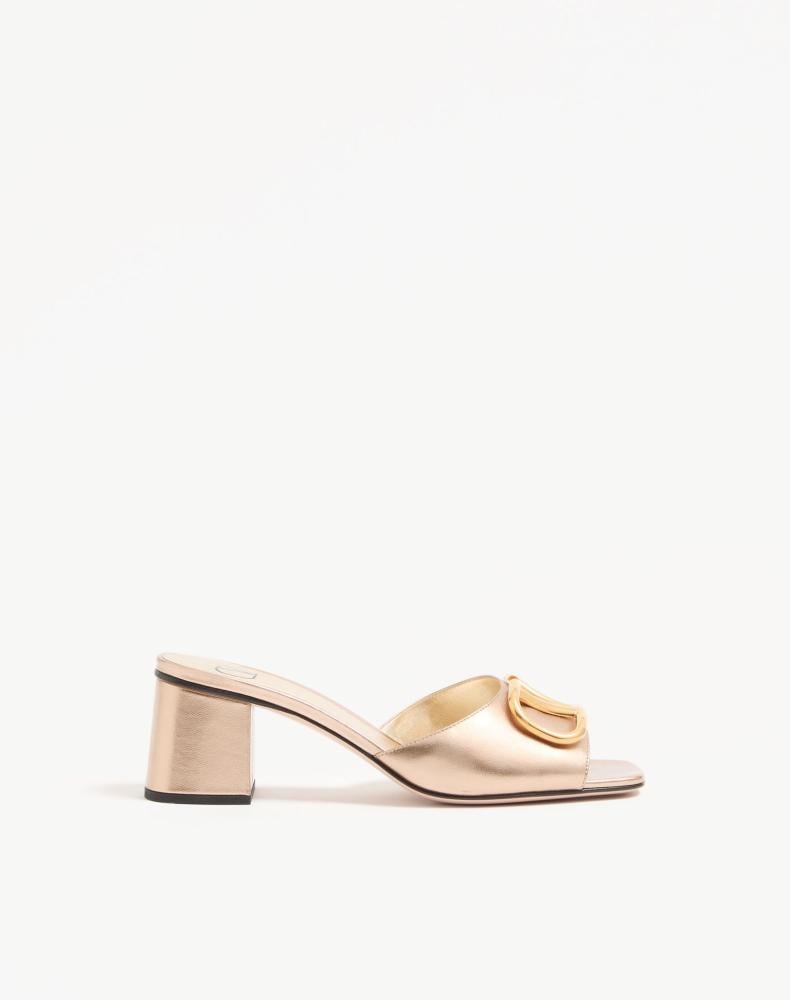 Valentino Valentino VLogo Signature Slide Sandal In Laminated Nappa 60mm - 4