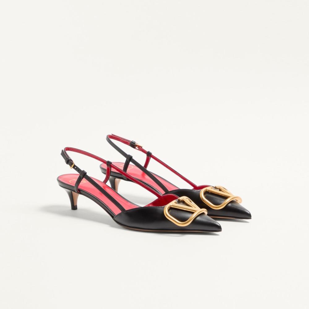 Valentino Valentino VLOGO SIGNATURE CALFSKIN SLINGBACK PUMP 80 MM - 6