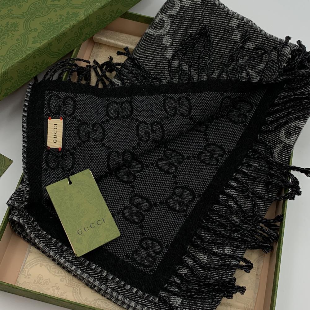 Gucci Gray Gucci Scarf - 2