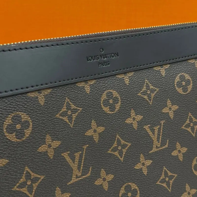 Louis Vuitton Brown Floral Pouch