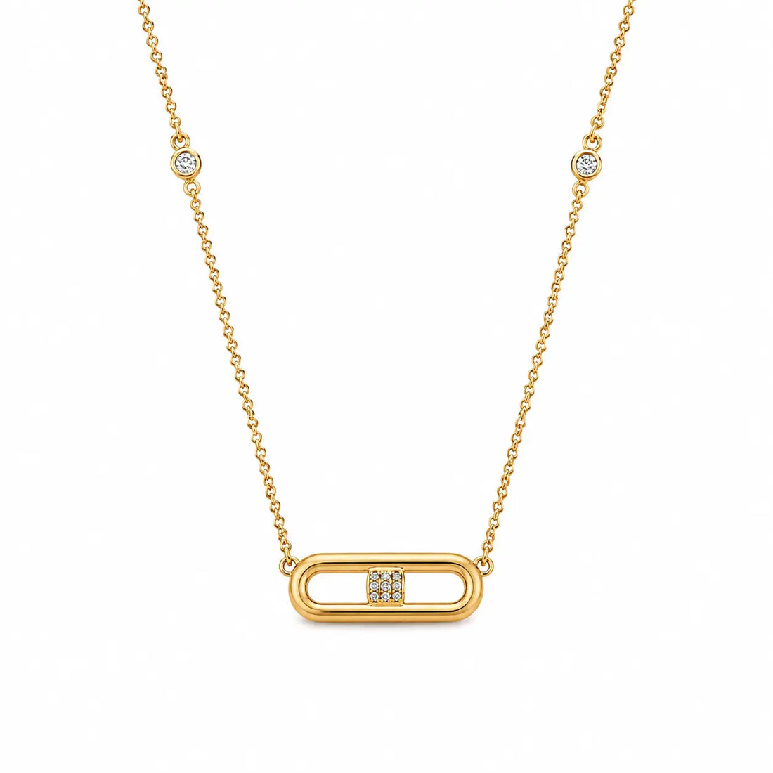إكس براندات gold necklace, single plain ring