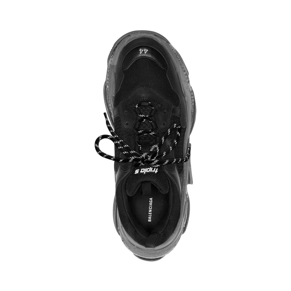 Balenciaga MEN'S TRIPLE S CLEAR SOLE SNEAKER IN BLACK - 5
