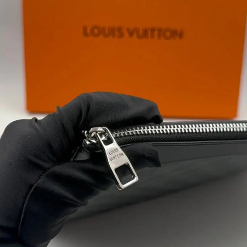Louis Vuitton Black and Gray Checkered Pouch