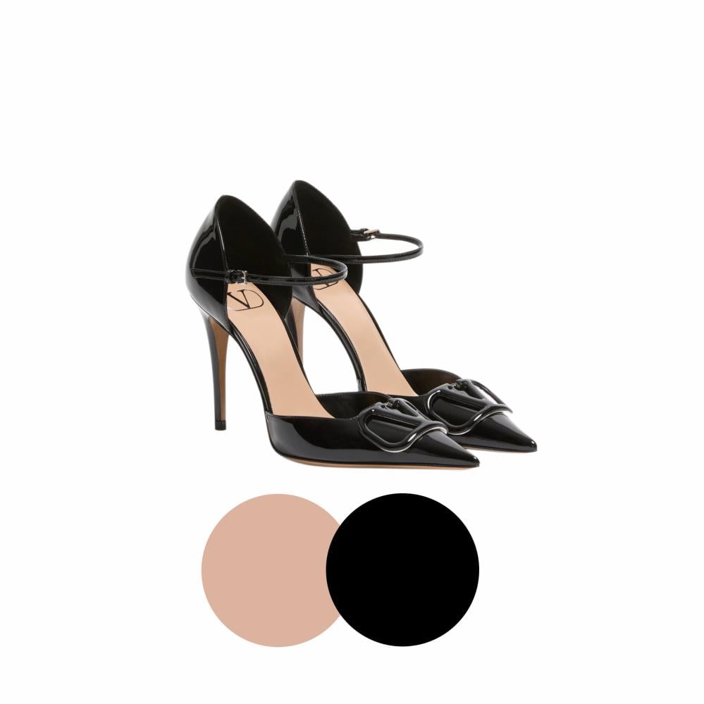 Valentino Valentino VLogo Signature D'Orsay Patent Leather Pumps 100Mm