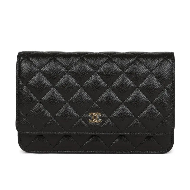 Chanel Wallet on Chain WOC Black Caviar Gold Hardware