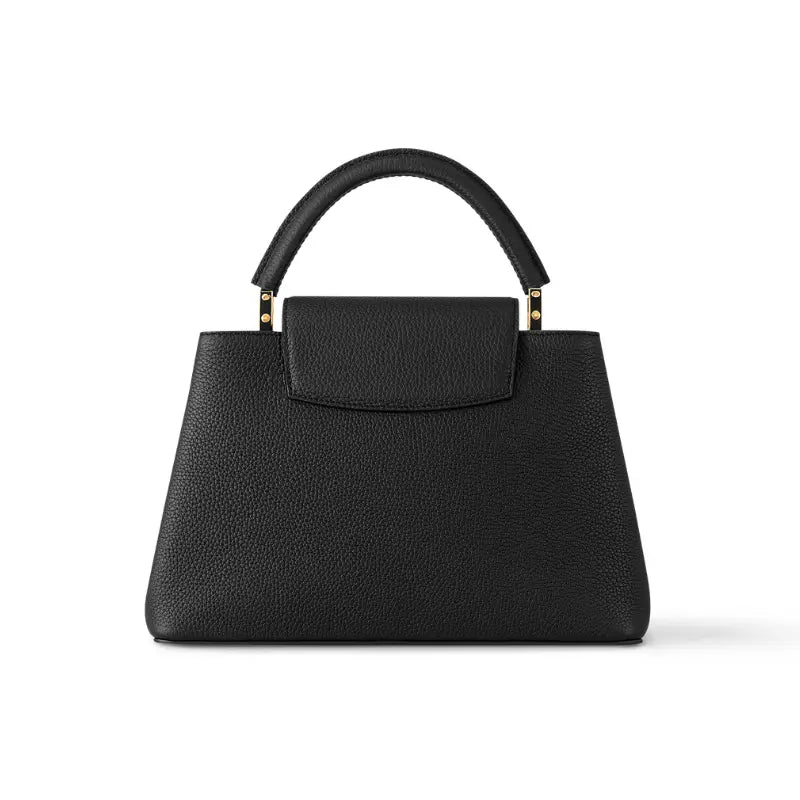 Louis Vuitton Capucines MM Black Leather Bag