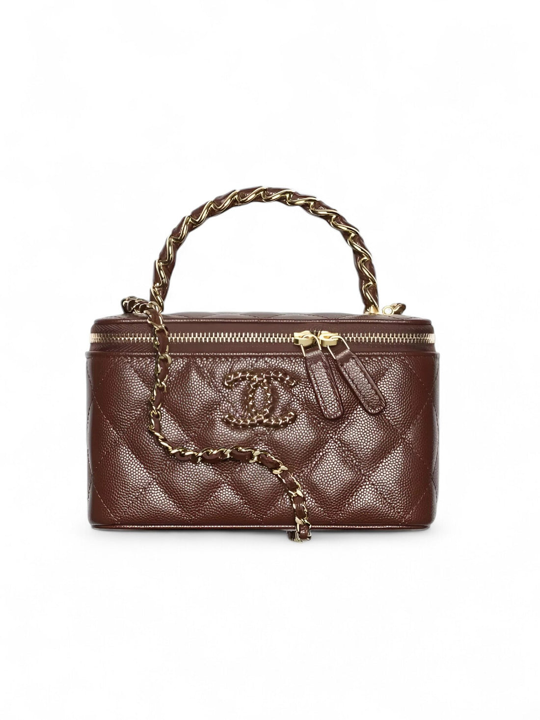 CHANEL Long Vanity with Chain in Shiny Grained
