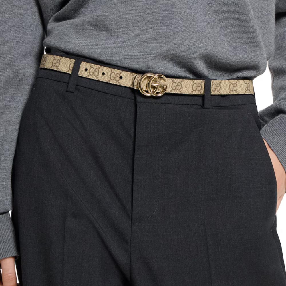 Gucci Reversible GG Marmont thin belt - 2