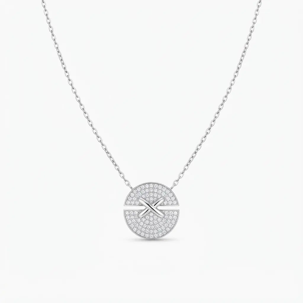 JEUX DE LIENS HARMONY Large model diamond rivière necklace