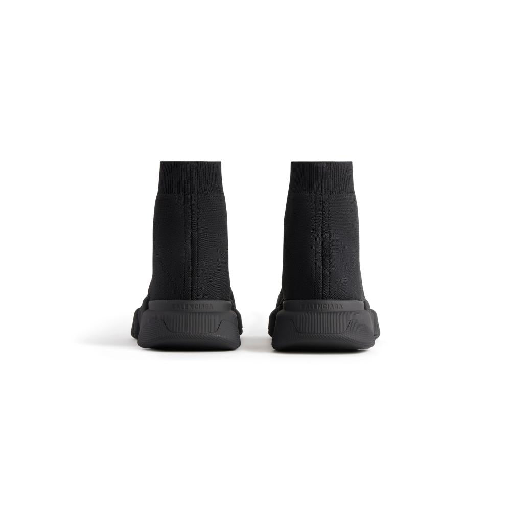 Balenciaga MEN'S SPEED 2.0 RECYCLED KNIT SNEAKER IN BLACK - 3