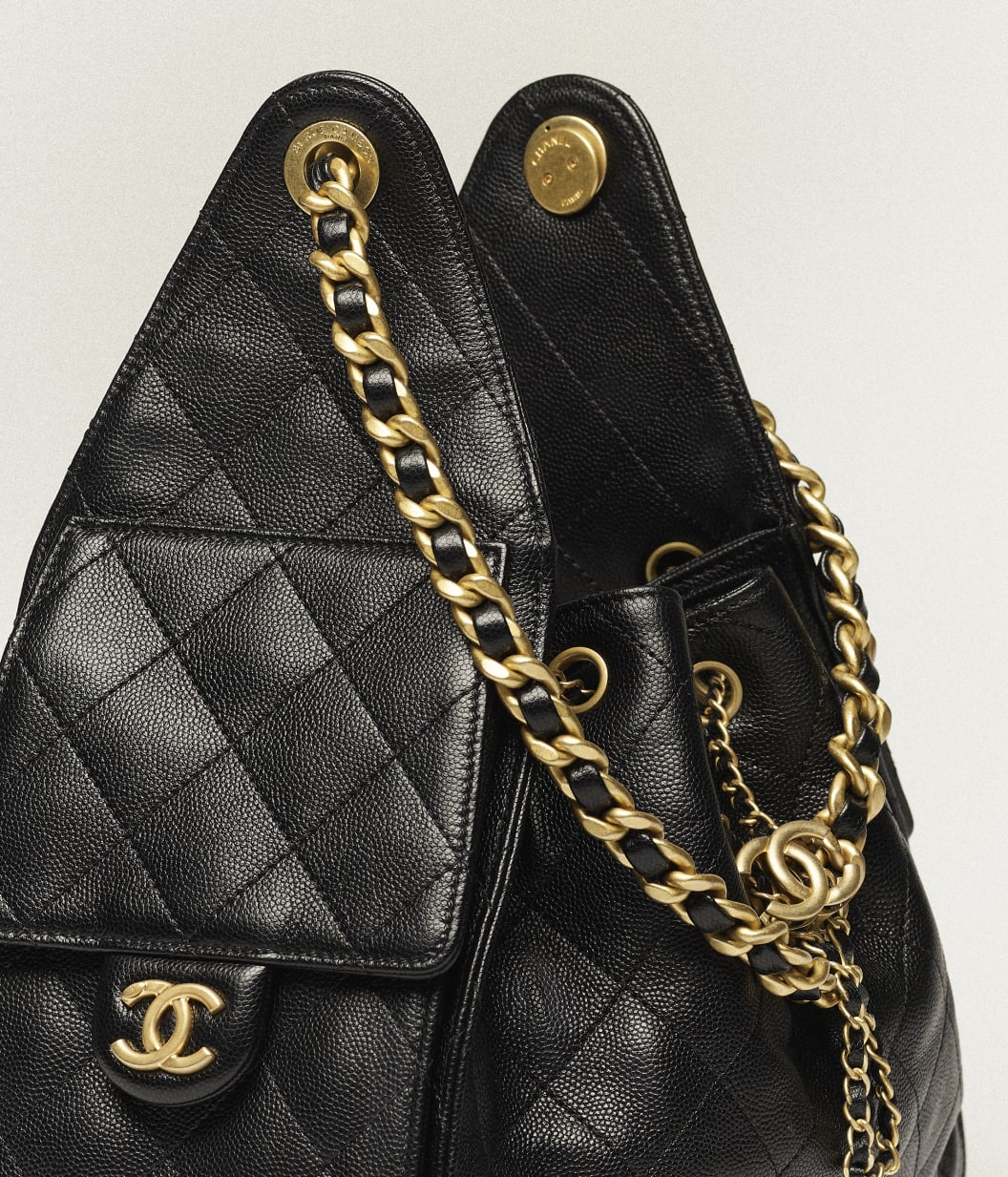 Chanel 25 Small Handbag Caviar & Gold-Tone Metal