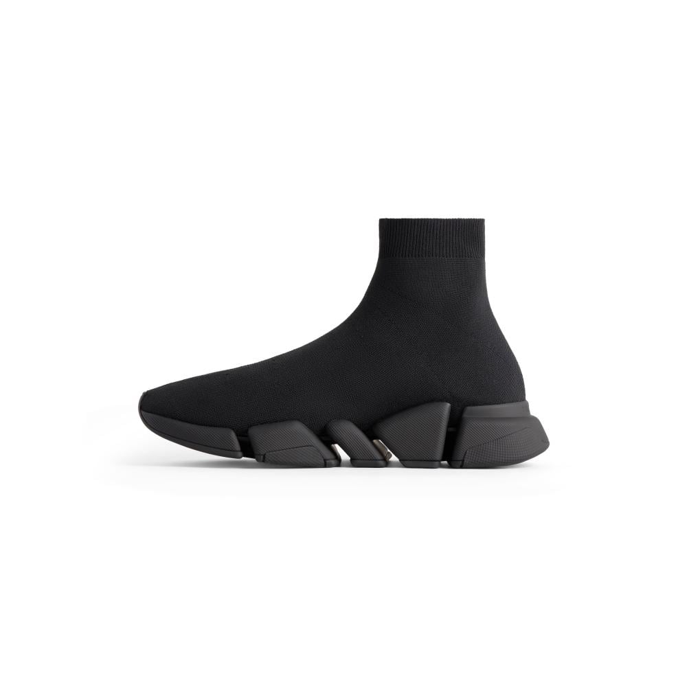 Balenciaga MEN'S SPEED 2.0 RECYCLED KNIT SNEAKER IN BLACK - 2