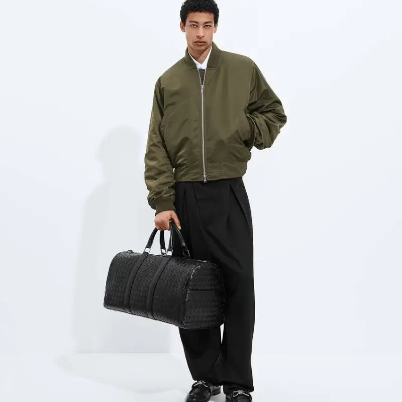 Bottega Veneta Intrecciato Cabin Duffle Bag – Black