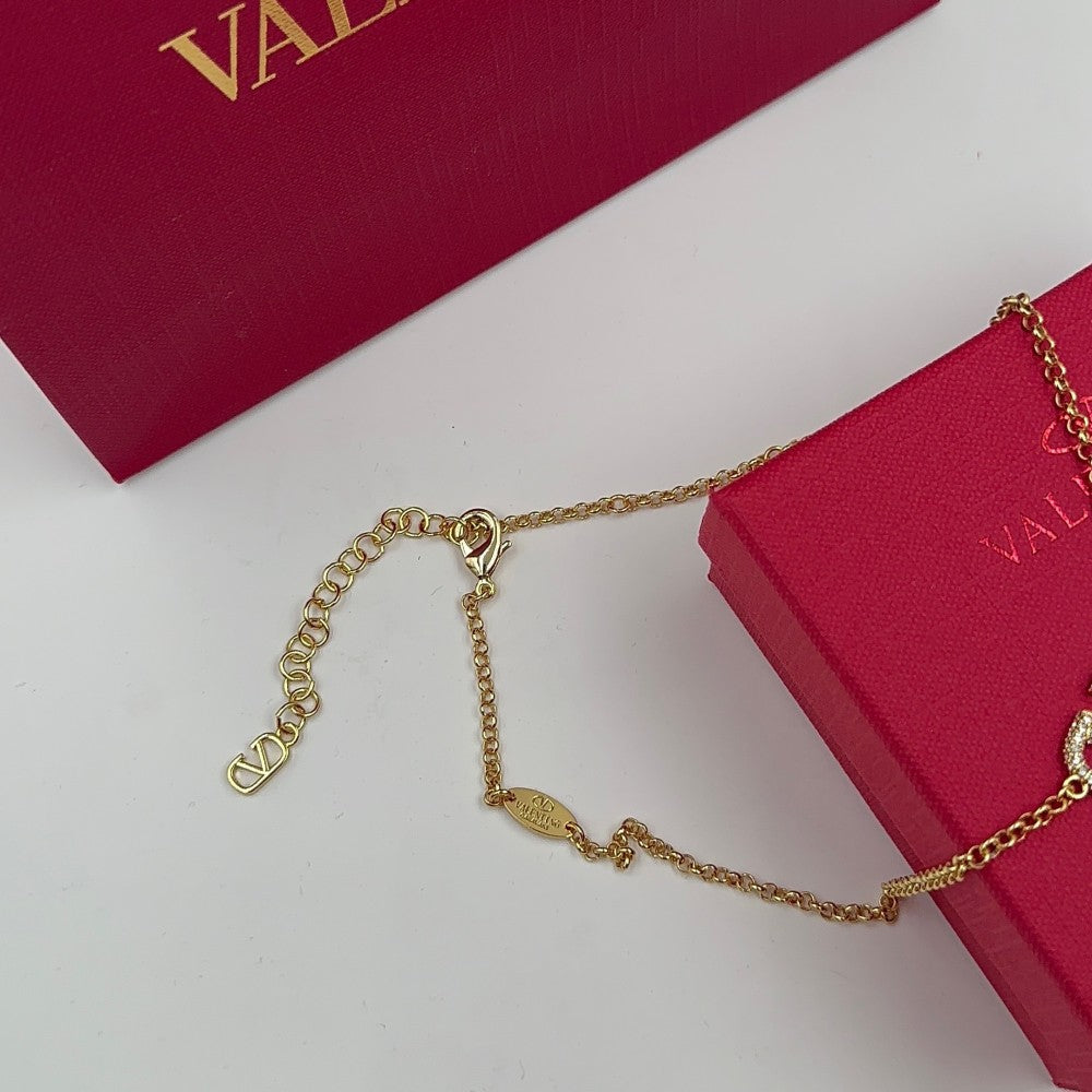 Valentino سلسال فالنتينو ذهبي بكرستال - 6