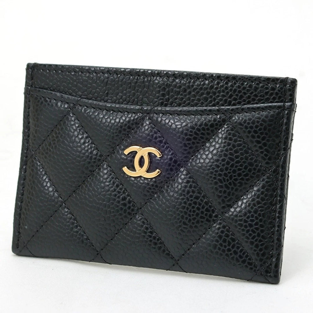 Xbrandat Caviar Quilted Vertical Card Holder