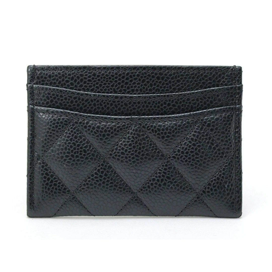 Xbrandat Caviar Quilted Vertical Card Holder