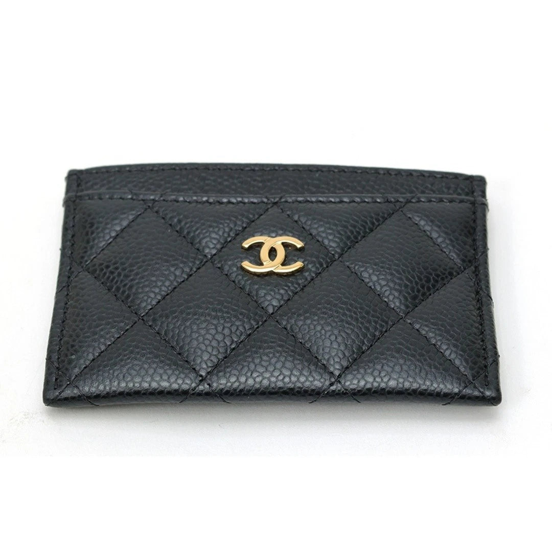 Xbrandat Caviar Quilted Vertical Card Holder