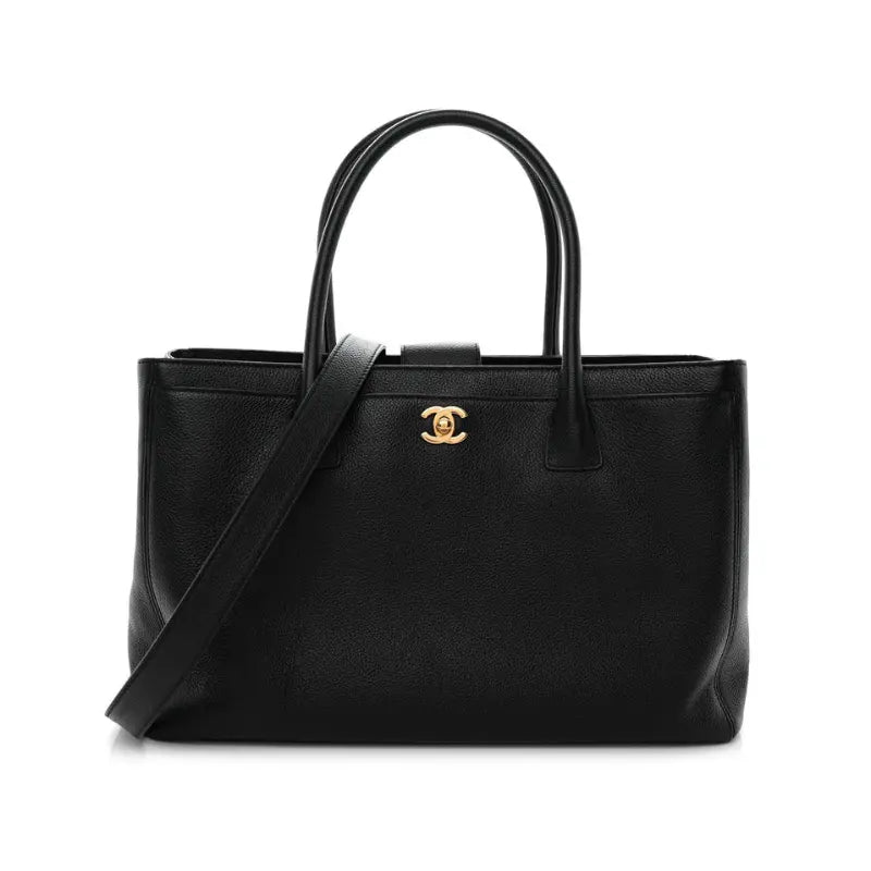 Chanel Cerf Executive Tote In Black