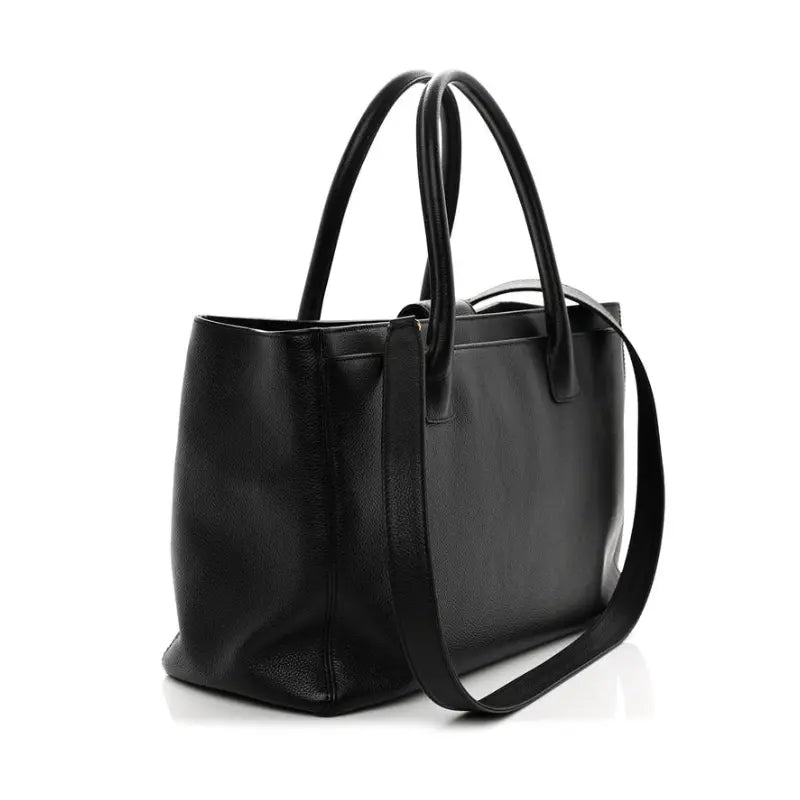 Chanel Cerf Executive Tote In Black