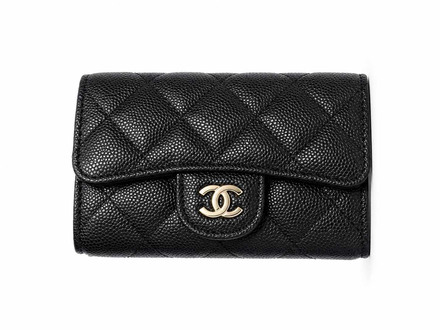 Chanel Classic Small Flap Wallet – Black Caviar Leather