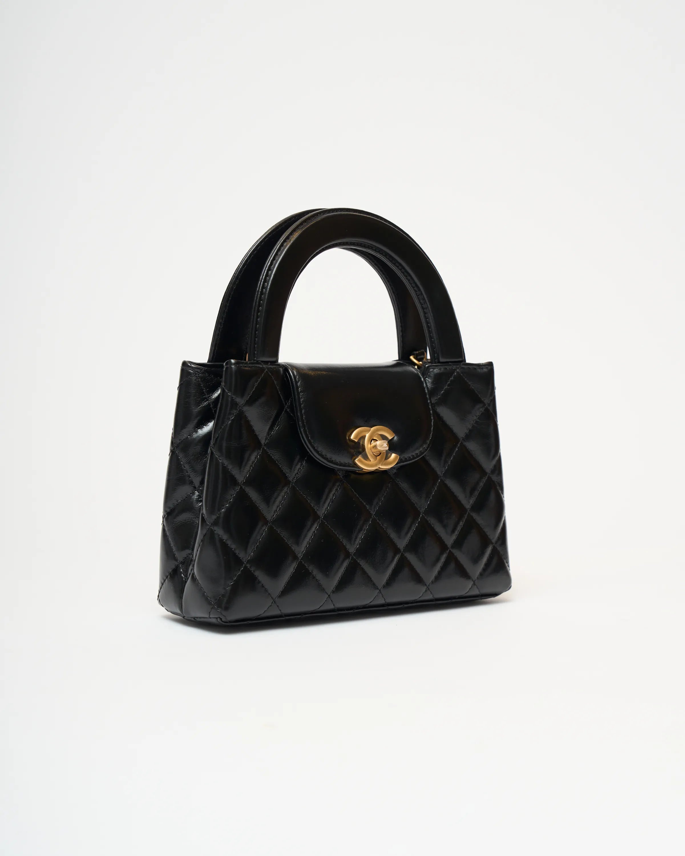 حقيبة إكس براندات Mini Kelly Shopping Bag من الجلد المبطن