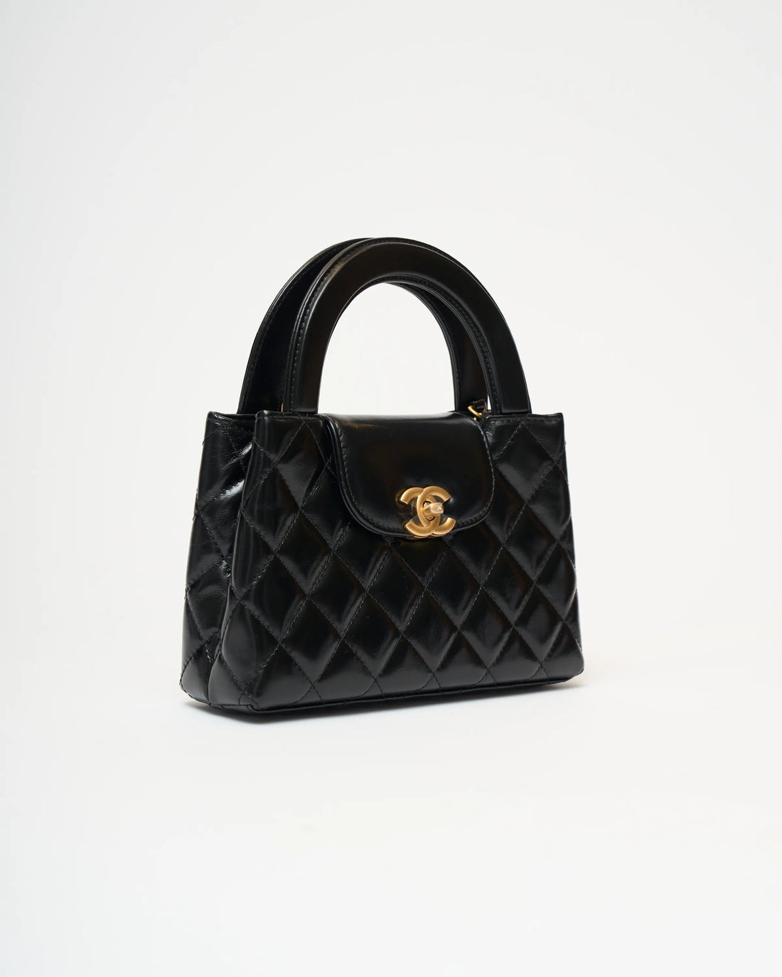 حقيبة إكس براندات Mini Kelly Shopping Bag من الجلد المبطن