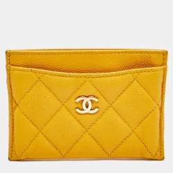Xbrandat Caviar Quilted Vertical Card Holder