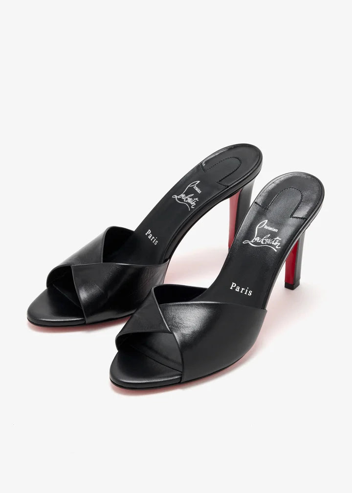 Xbrandat Crisscross Open-Toe Heeled Mules