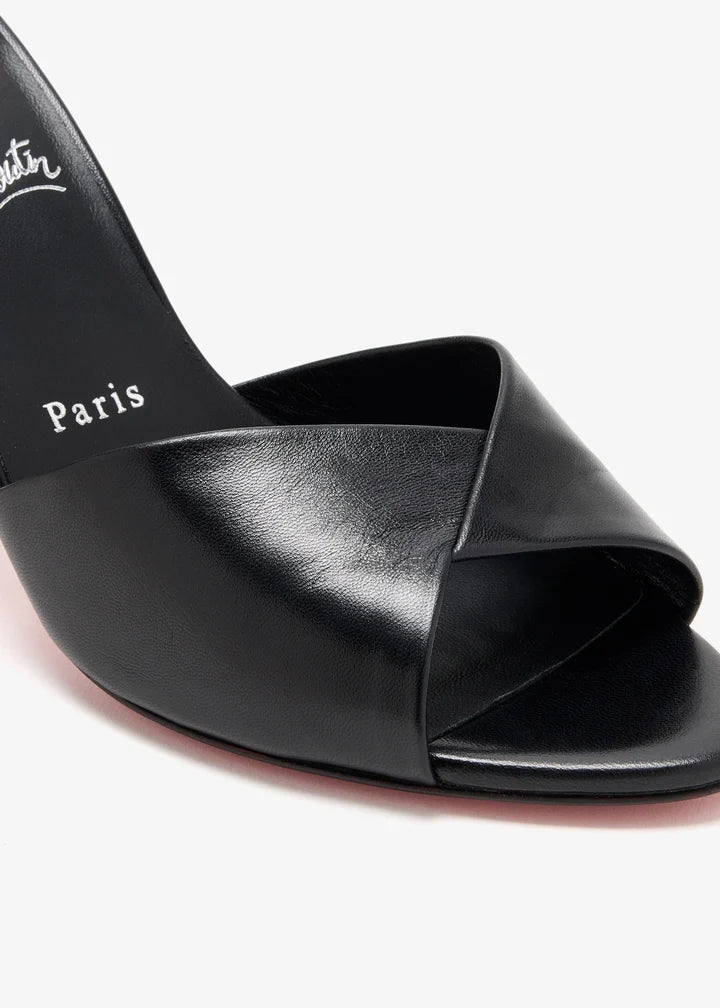 Xbrandat Crisscross Open-Toe Heeled Mules