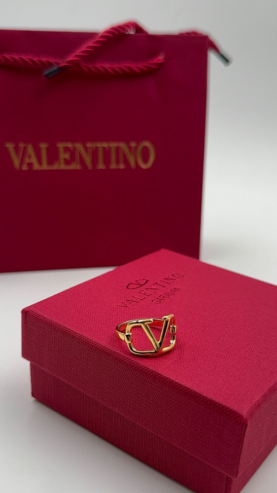 Valentino خاتم فالنتينو لون ذهبي - 3