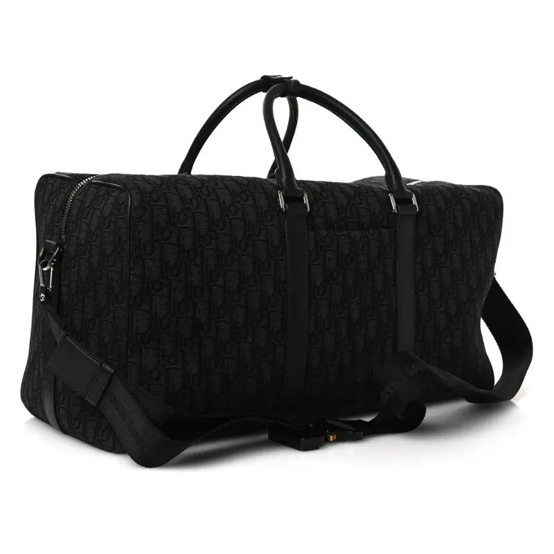 Dior Lingot 50 Bag Black Oblique Jacquard with Grained Calfskin