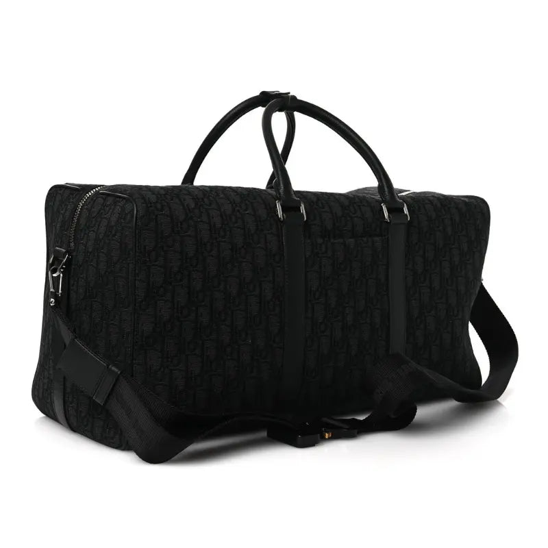 Dior Lingot 50 Bag Black Oblique Jacquard with Grained Calfskin