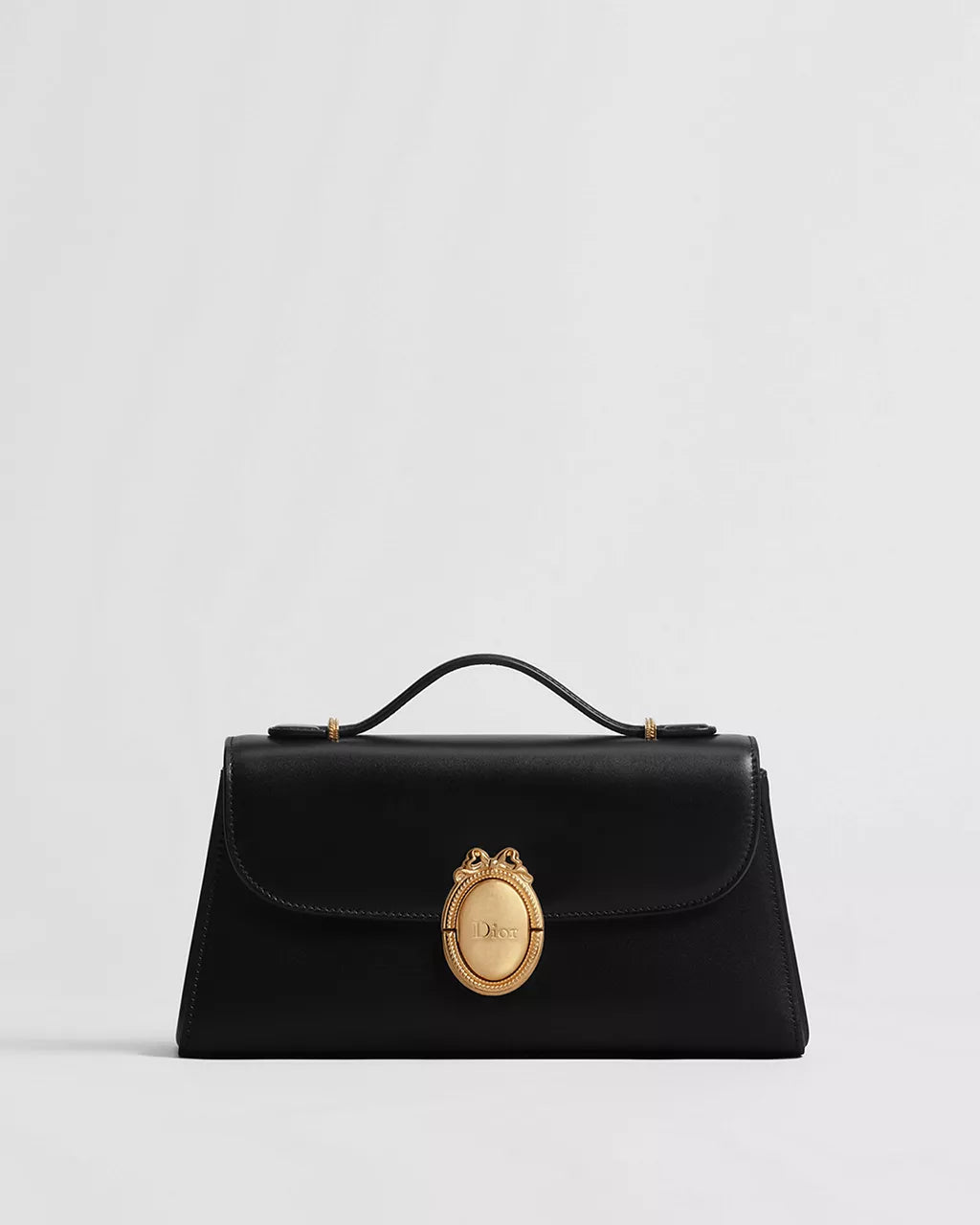 Xbrandat Small Médaillon Flap Bag – Grained Calfskin with Gold-Tone Hardware