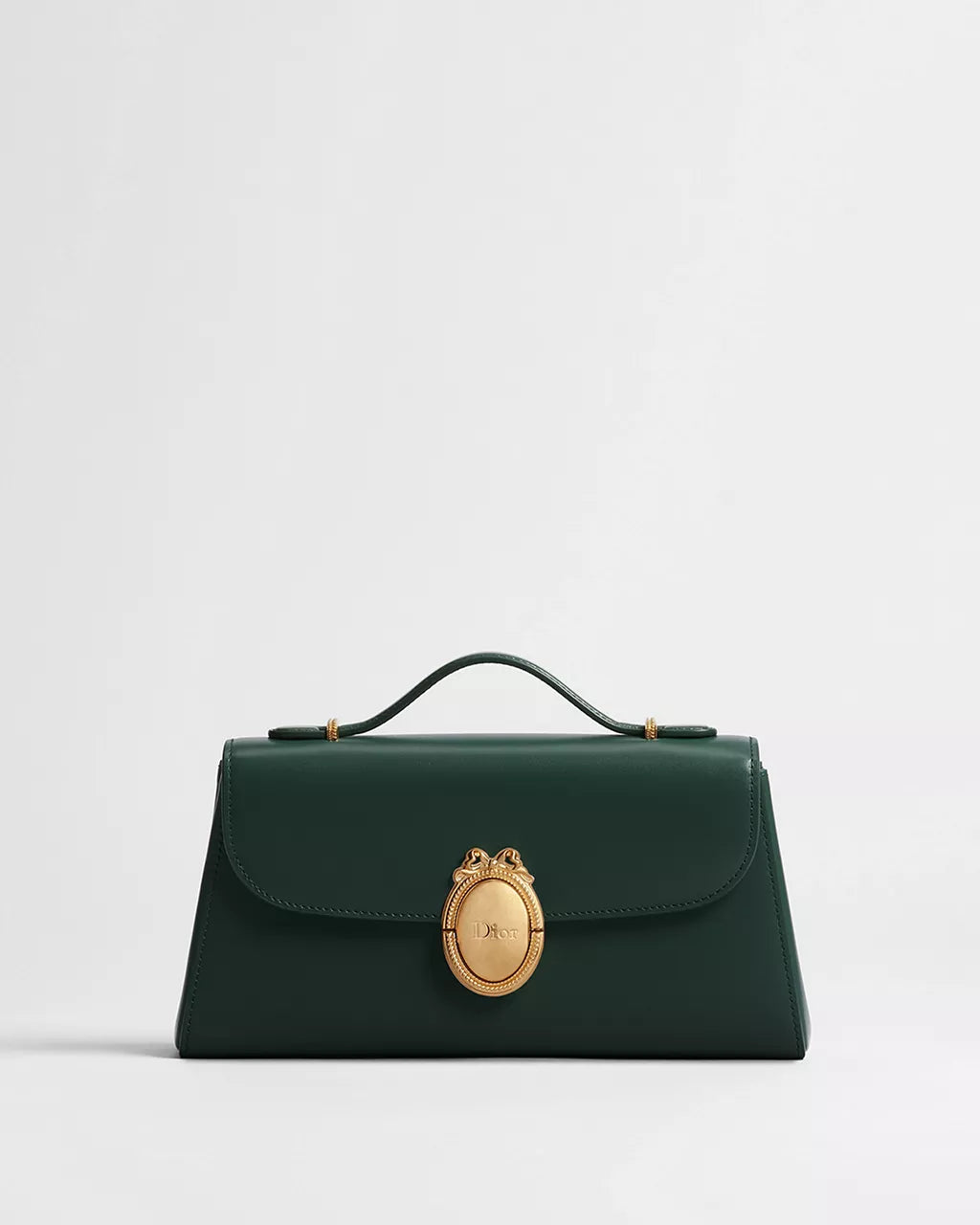 Xbrandat Small Médaillon Flap Bag – Grained Calfskin with Gold-Tone Hardware