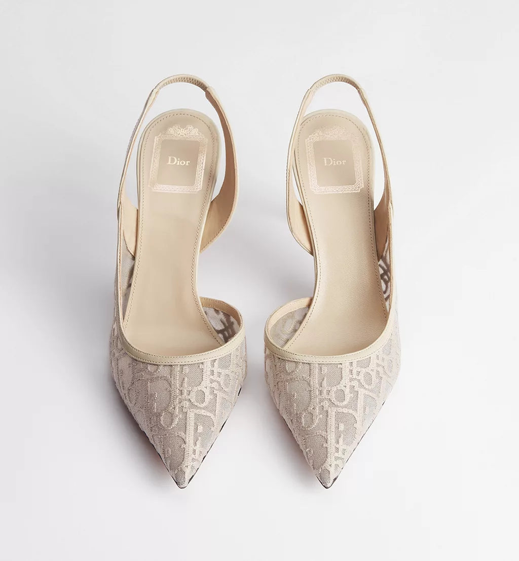 حذاء إكس براندات Aإكس برانداتable Slingback – بيج Trench بتطريز إكس براندات Oblique