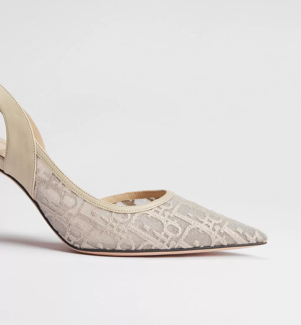 حذاء إكس براندات Aإكس برانداتable Slingback – بيج Trench بتطريز إكس براندات Oblique