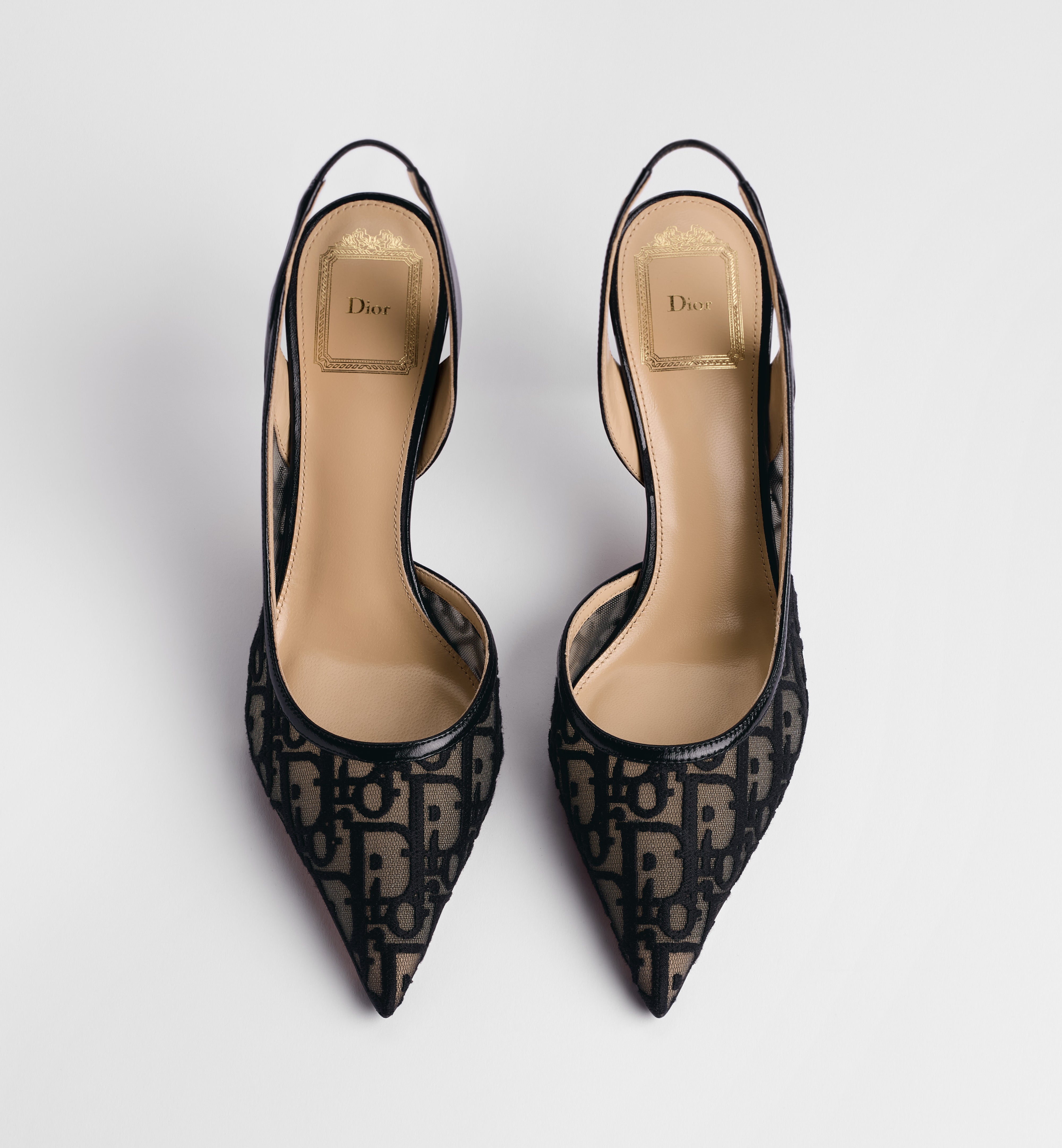 حذاء إكس براندات Aإكس برانداتable Slingback – بيج Trench بتطريز إكس براندات Oblique